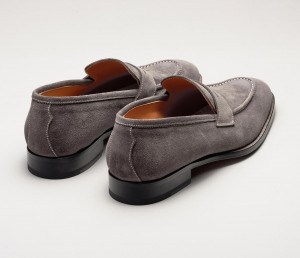 Amato Suede Loafer in Slate Grey