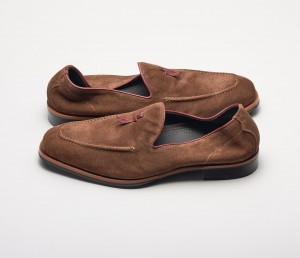 Volta Suede Loafer in Mid-Brown Tundra