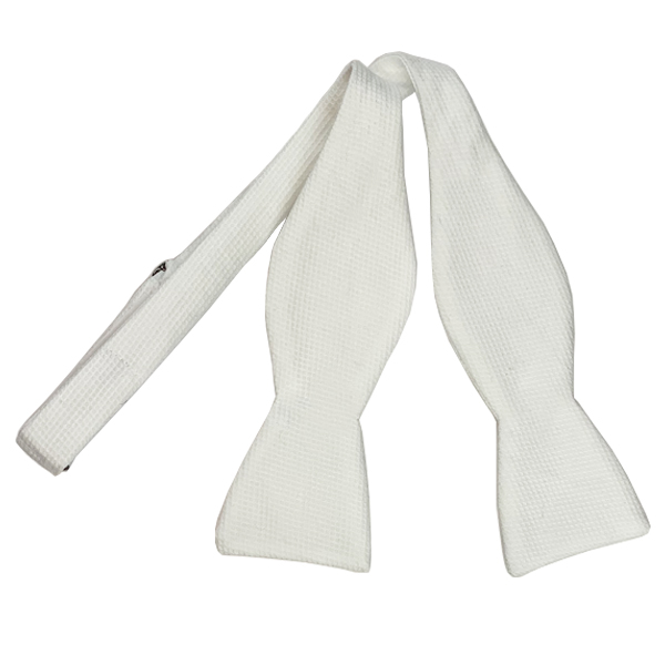 White-Tie Cotton Self-Tie Bowtie (2 1/2