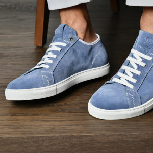 Julius Suede Sneaker in Baby Blue