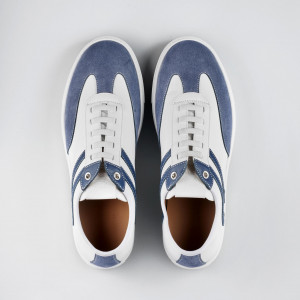 Severus Sneaker in White & Baby Blue