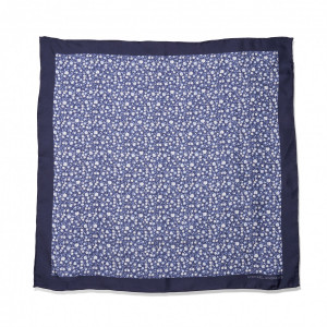 Blue Small Floral Pocket Square