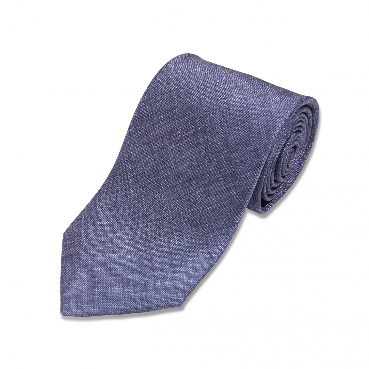 Blue Solid Silk Necktie