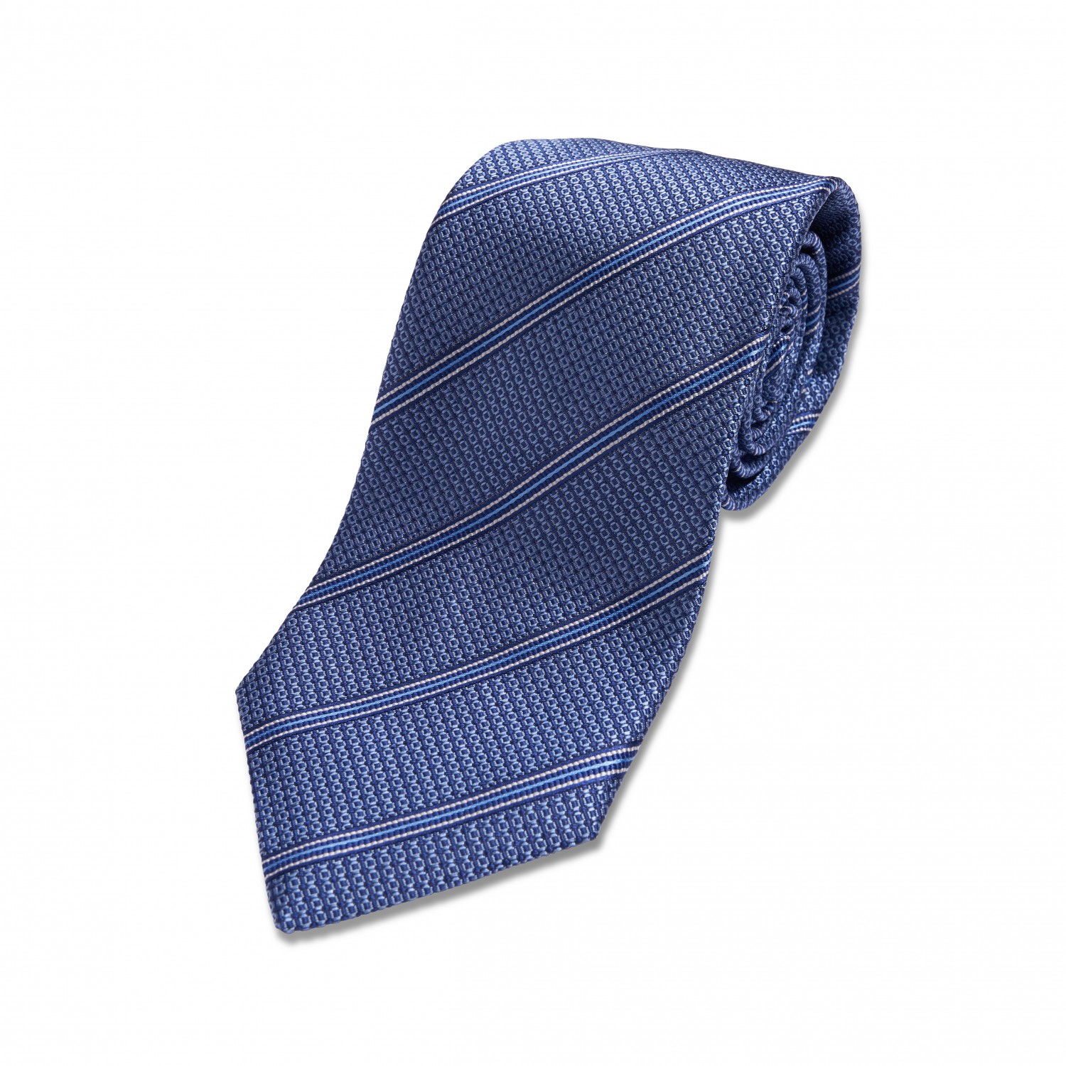 Blue Stripe Silk Necktie