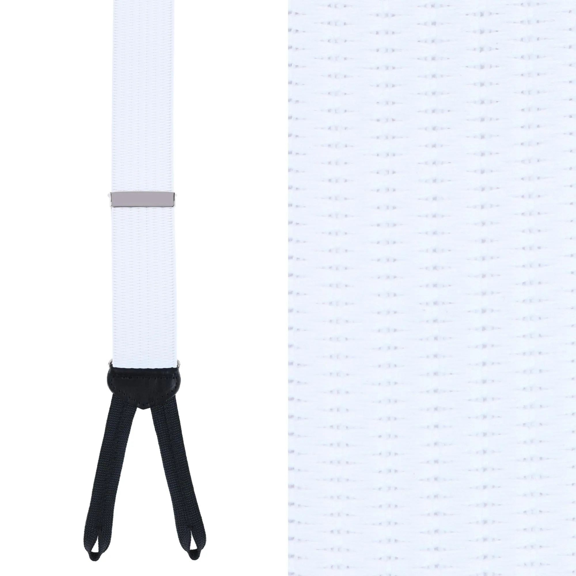 Regal Formal White Stretch Suspenders