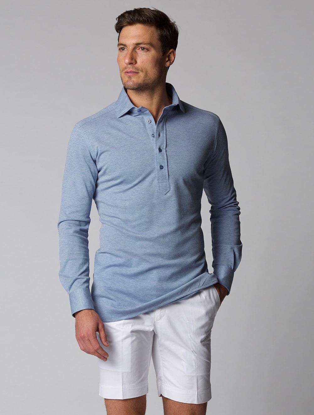 Casual, Custom Light Blue Polo