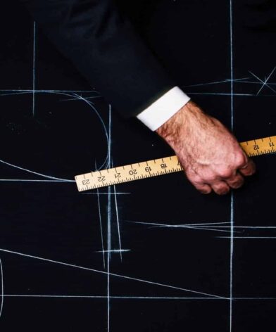 Bespoke Suits Process, Tailor making patterns on fabric