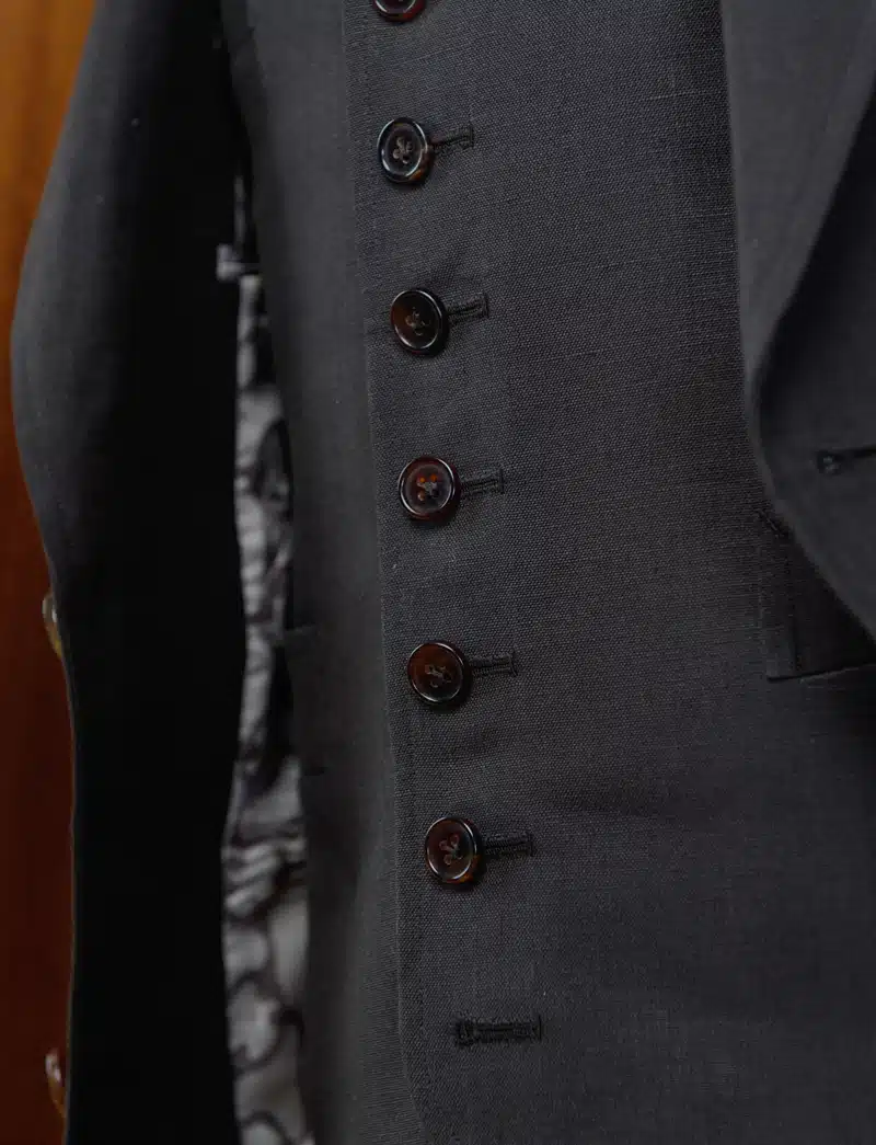 Detailed view of a Linen Suit