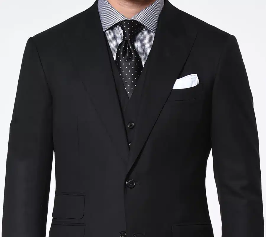 Michael Andrews Bespoke Custom Black Classic Suit