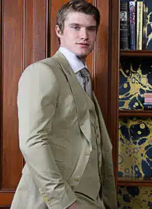 Michael Andrews Bespoke Khaki Cotton Suit