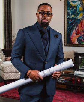 Tai Doughty – Founder, Walker Design Studios wearing suit from Michael Andrews Bespoke