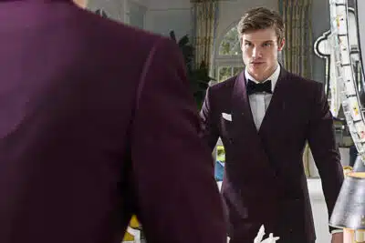 Dressing for the Occasion - Burgundy Tuxedo Jacket