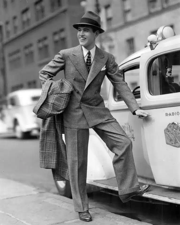 Vintage image of a man in a double-breasted suit