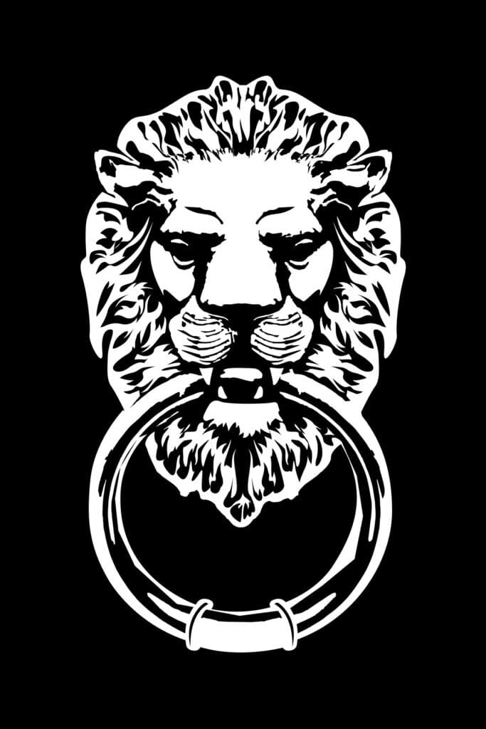 Michael Andrews Bespoke Logo, White Lions Head
