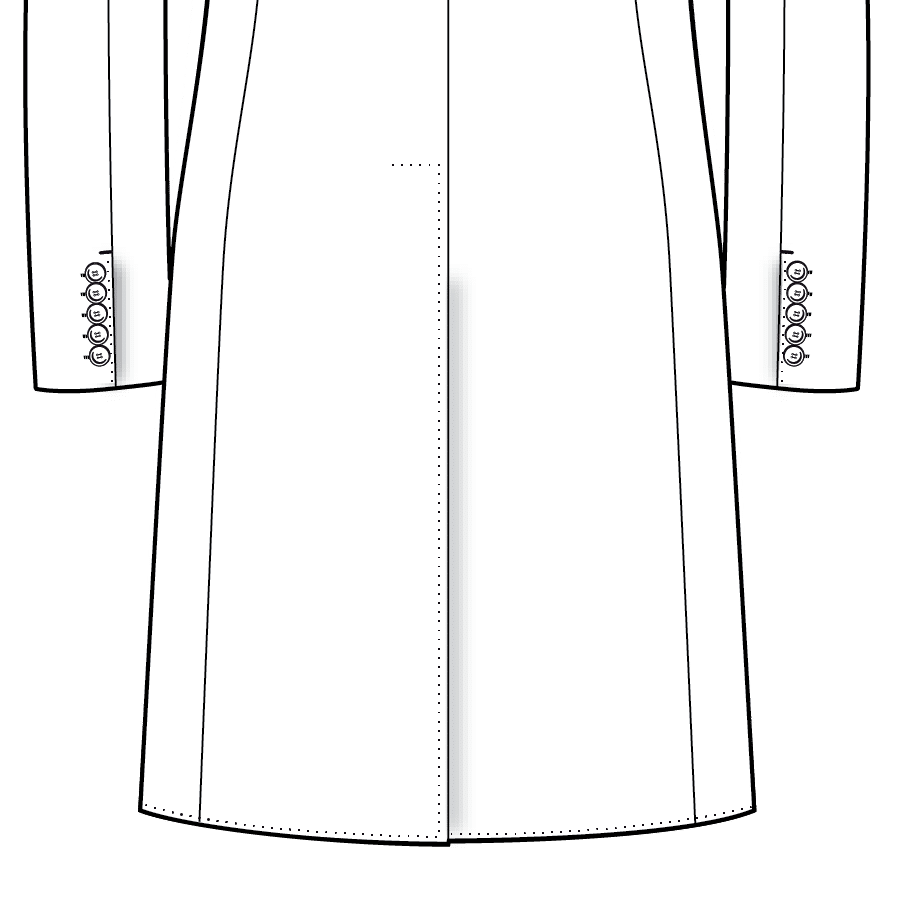 Single-Vent Coat illustration