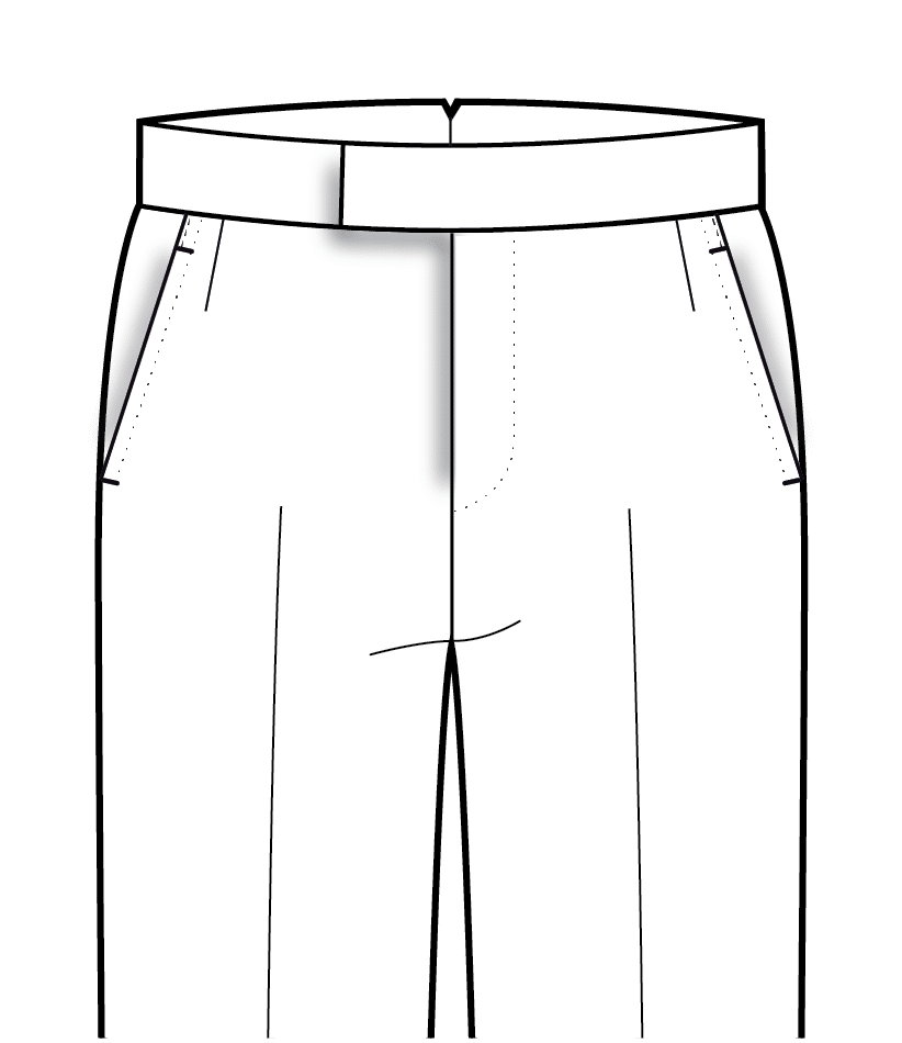 Plain pants with no adjusters