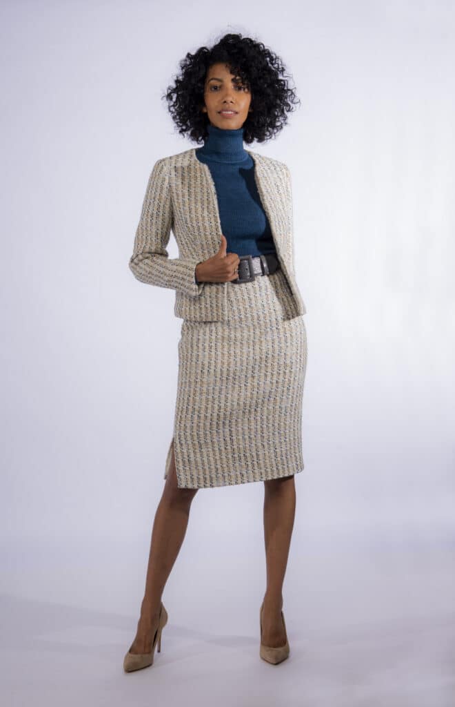 MAB Bespoke Womens - Stripe Suit Dress