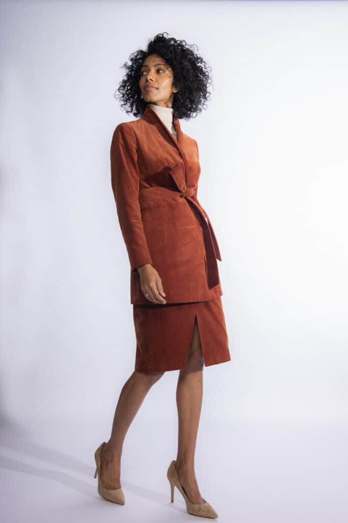 MAB Bespoke Womens - Rust Skirt Suit