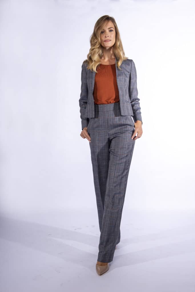MAB Bespoke Womens - Grey Plaid Suit