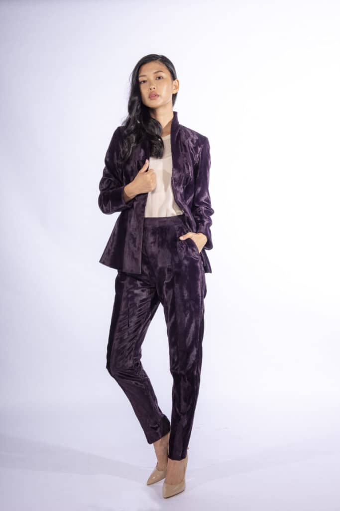 MAB Bespoke Womens - Purple Velvet Suit