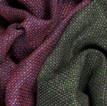 Textured Sportyx fabric in red and green tones
