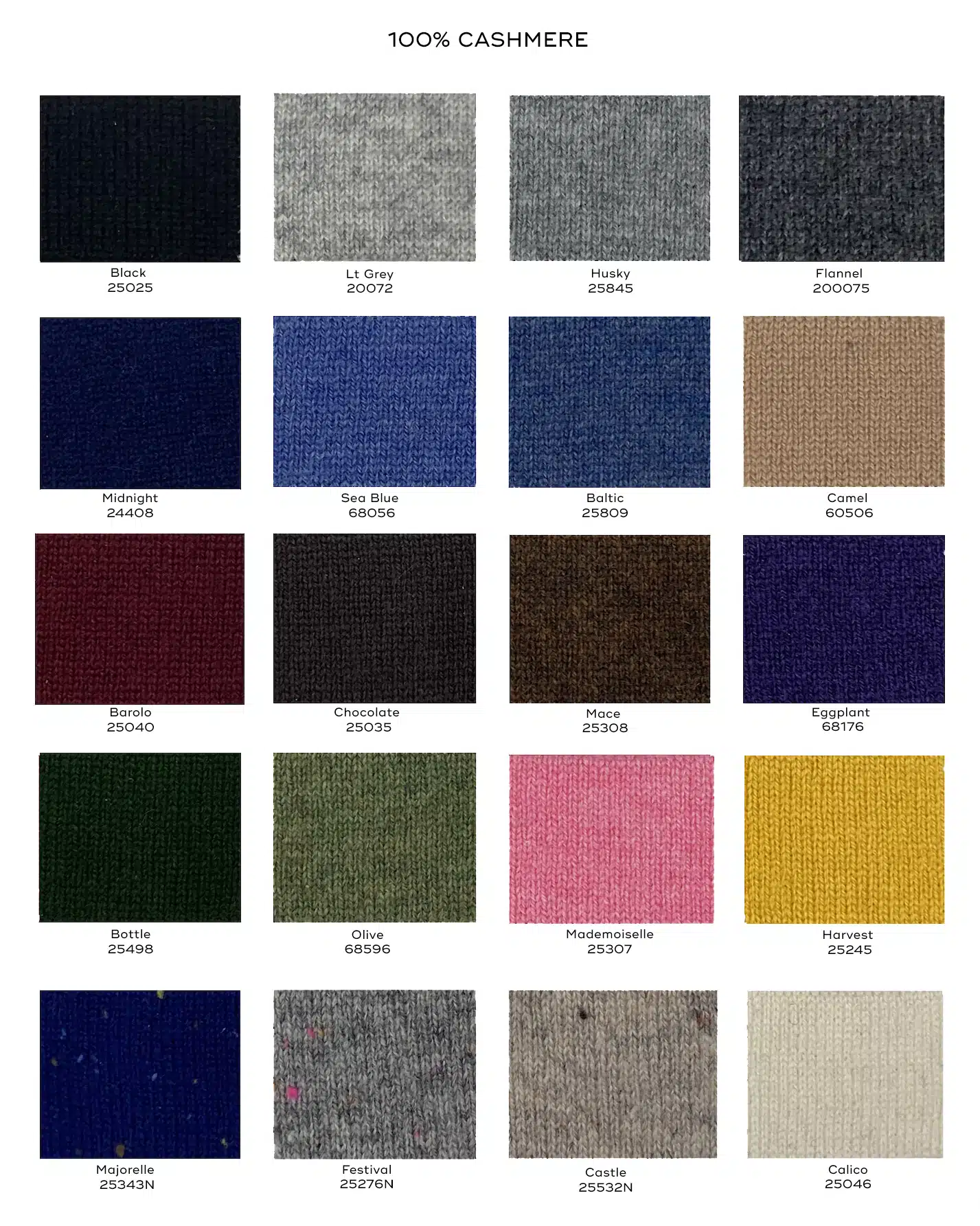 Michael Andrews Custom Sweaters Cashmere Color Card 11 1