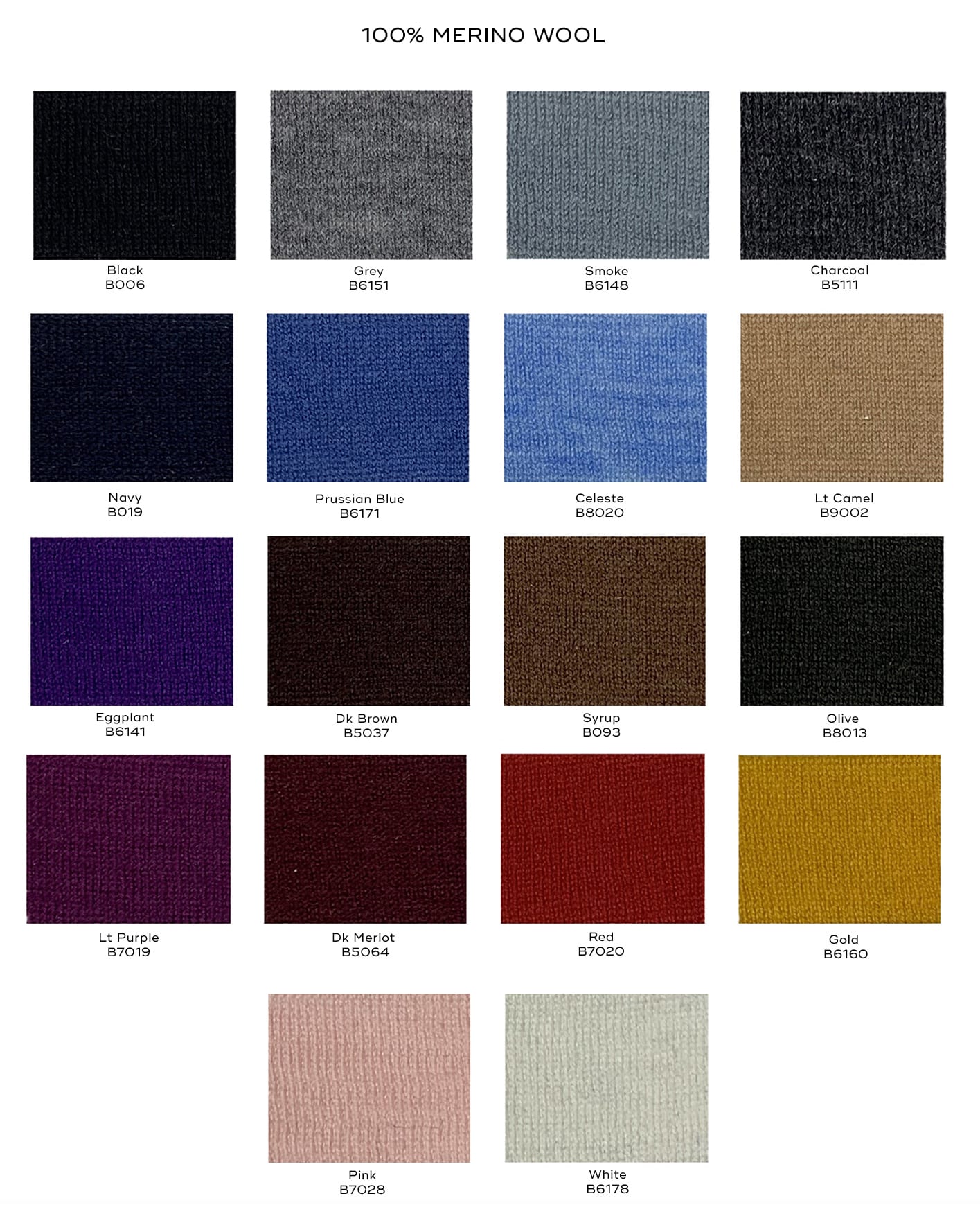 Michael Andrews Custom Sweaters Wool Color Card 11 1
