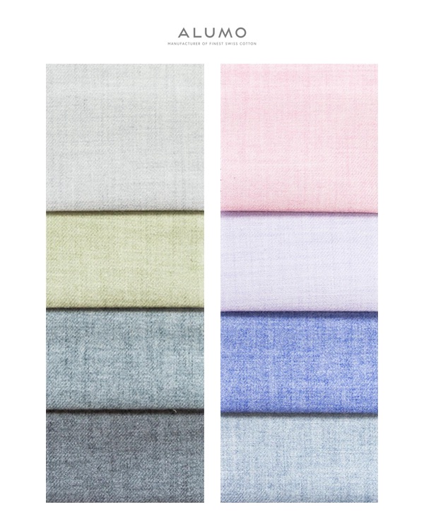 Alumo Cashmerello Flannel Shirting fabric samples for Michael Andrews Bespoke Alumo Cashmerello Flannel Shirting fabric samples for Michael Andrews Bespoke