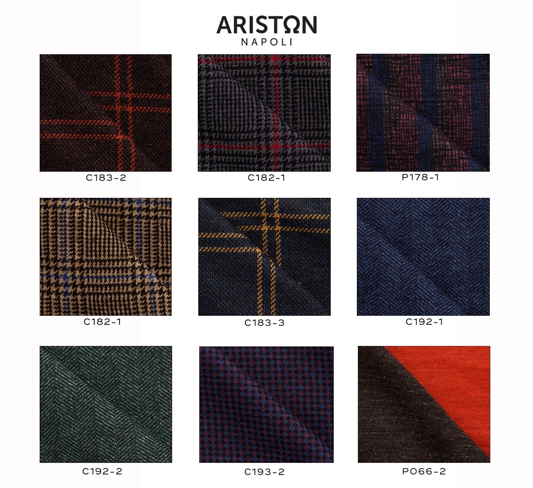 Ariston Plaid Check Jersey Fabric Samples for Michael Andrews Bespoke