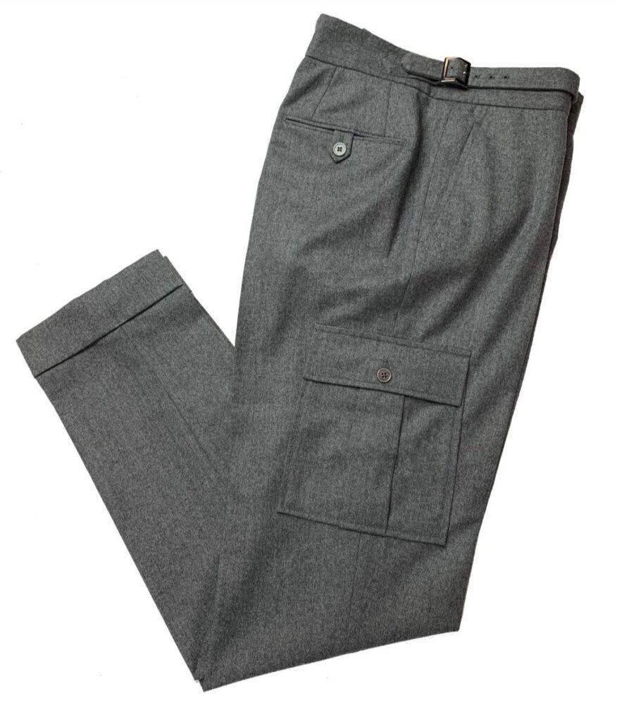 Grey Flannel Cargo Pants Michael Andrews Brunello Grey Flannel Cargo Pants Michael Andrews Brunello