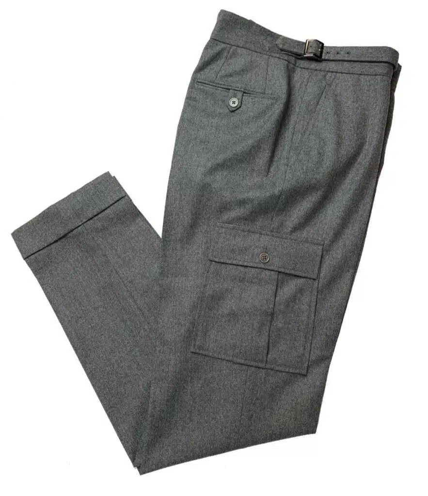 Grey Flannel Cargo Pants Michael Andrews Brunello