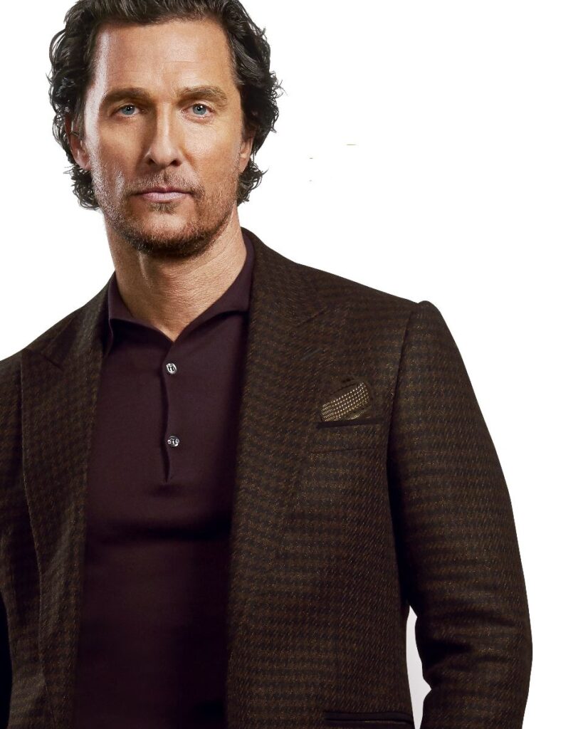 Matthew McConaughey Michael Pearson Red Long Sleeve Polo Sweater