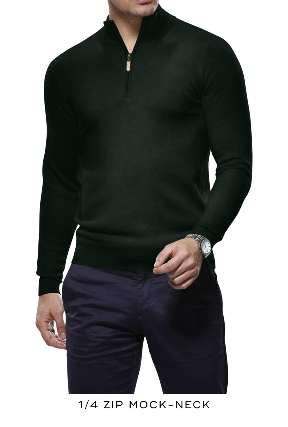 Michael Andrews Quarter Zip Mock Neck