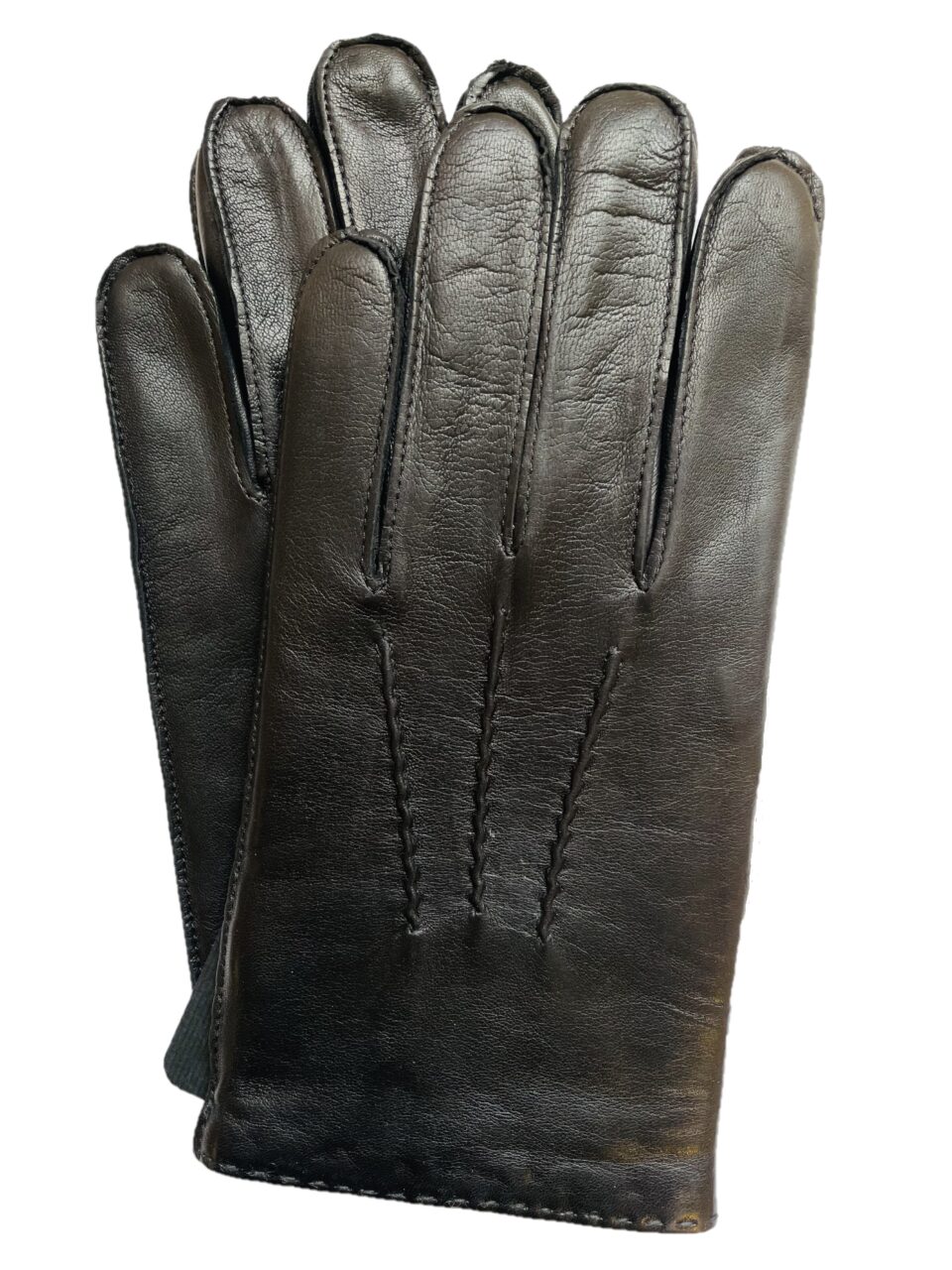 (product) Handsewn Lambskin Black Dress Gloves