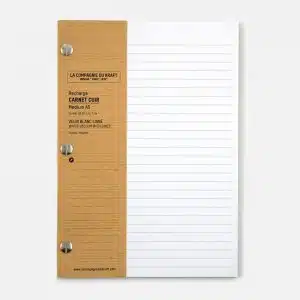 (product) La Compagnie du Kraft Notebook Refill - White Lined