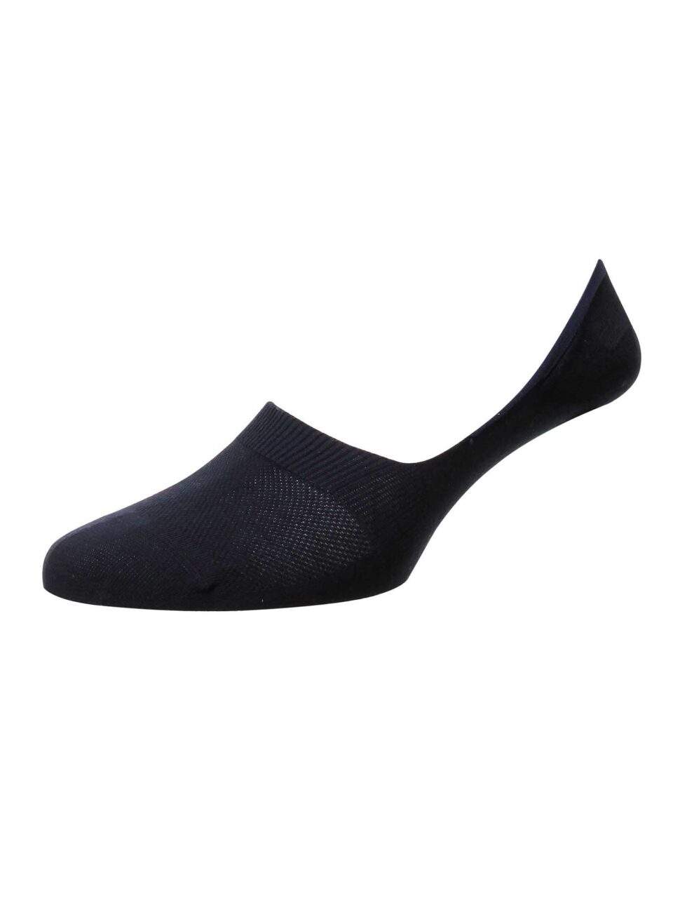 (product) Pantherella Seville No-Show Cotton Socks - Navy