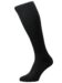 (product) Pantherella Baffin Over-the-Calf Formal Silk Socks - Black (Ex. Large 12