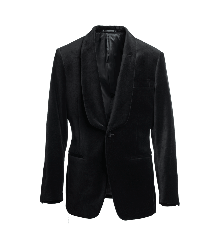 Black Dinner Jacket 100% Poly 1 Button Shawl Collar