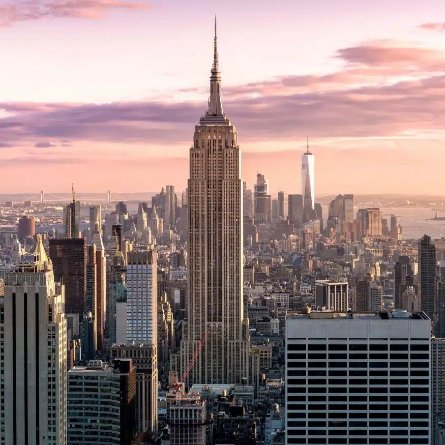 Empire State Building in New York City Skyline