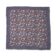 (product) Navy, Tan & White Monkeys Pocket Square, full view