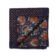 (product) Blue Medallion and Floral Print Double Sided Pocket Square, folded