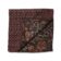 (product) Brown Medallion and Floral Print Double Sided Pocket Square, folded
