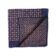 (product) Blue, Pink & Ivory Medallion & Cubes Double Sided Pocket Square, folded