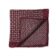 (product) Maroon, Grey & Ivory Medallion & Cubes Double Sided Pocket Square, folded