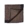 (product) Black, Gold & Ivory Medallion & Cubes Double Sided Pocket Square, folded