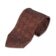 (product) Brown with Maroon & Gold Medallion Silk Necktie, rolled
