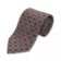 Brown with Blue Medallions Silk Necktie