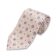 Light Tan with Blue and Brown Flowers Silk Necktie