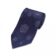 Navy and White Geometric Orbs Silk Necktie