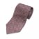 Maroon, Grey and Ivory Geometric Silk Necktie